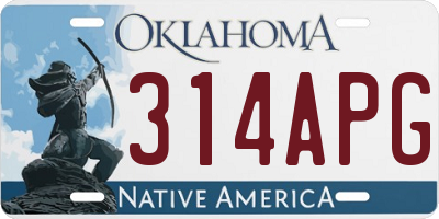 OK license plate 314APG