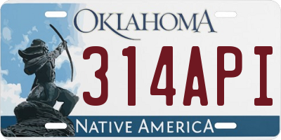 OK license plate 314API