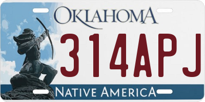 OK license plate 314APJ