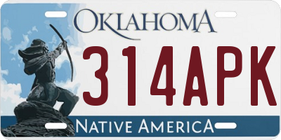 OK license plate 314APK