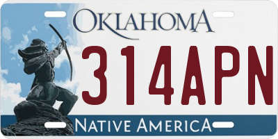 OK license plate 314APN