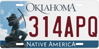 OK license plate 314APQ