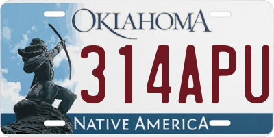 OK license plate 314APU