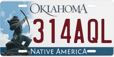 OK license plate 314AQL