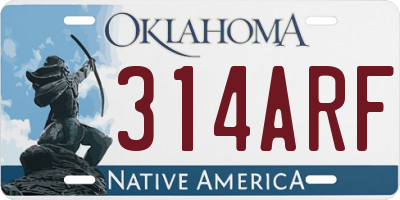 OK license plate 314ARF