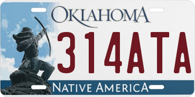 OK license plate 314ATA
