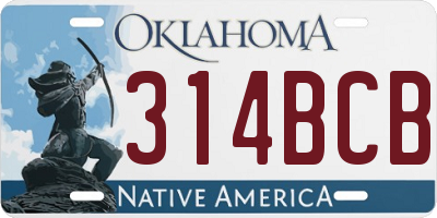 OK license plate 314BCB