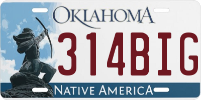 OK license plate 314BIG