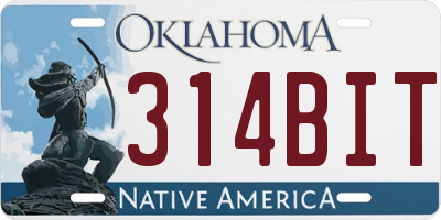 OK license plate 314BIT