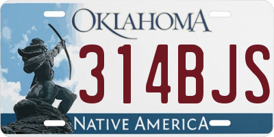 OK license plate 314BJS