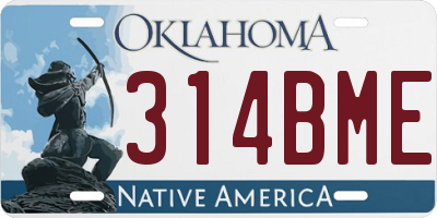 OK license plate 314BME