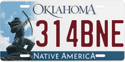 OK license plate 314BNE
