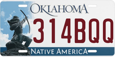 OK license plate 314BQQ