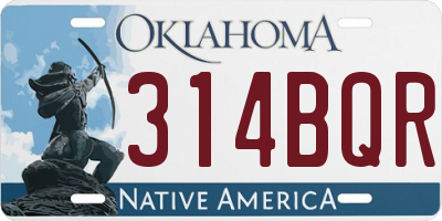OK license plate 314BQR
