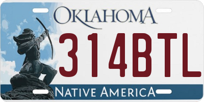 OK license plate 314BTL