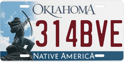 OK license plate 314BVE