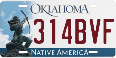 OK license plate 314BVF