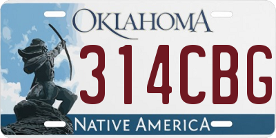 OK license plate 314CBG