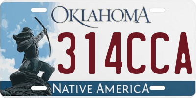 OK license plate 314CCA