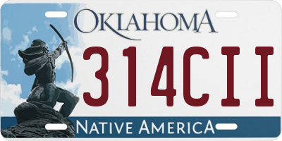 OK license plate 314CII