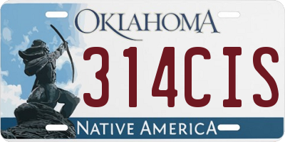 OK license plate 314CIS