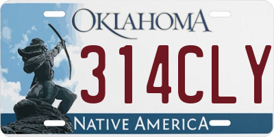 OK license plate 314CLY