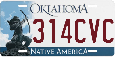 OK license plate 314CVC