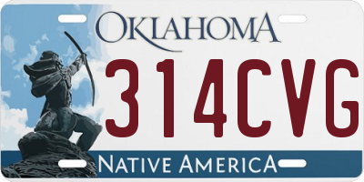 OK license plate 314CVG