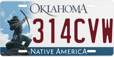 OK license plate 314CVW