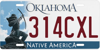 OK license plate 314CXL