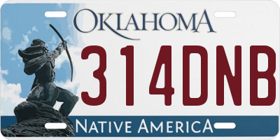 OK license plate 314DNB