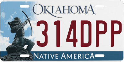 OK license plate 314DPP