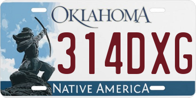 OK license plate 314DXG