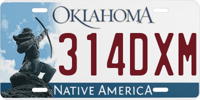 OK license plate 314DXM