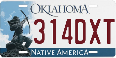 OK license plate 314DXT