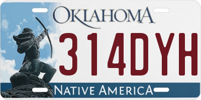 OK license plate 314DYH