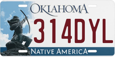 OK license plate 314DYL