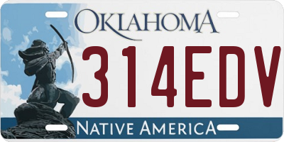 OK license plate 314EDV