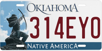 OK license plate 314EYO