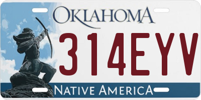 OK license plate 314EYV