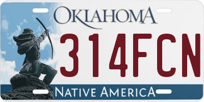OK license plate 314FCN