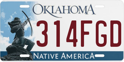 OK license plate 314FGD