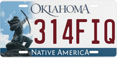 OK license plate 314FIQ