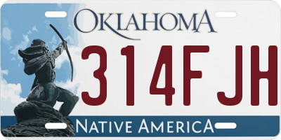 OK license plate 314FJH