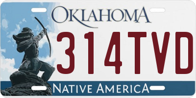 OK license plate 314TVD