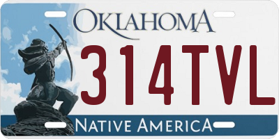 OK license plate 314TVL