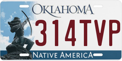 OK license plate 314TVP
