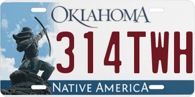 OK license plate 314TWH