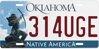 OK license plate 314UGE