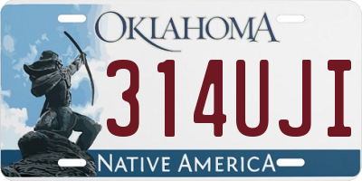 OK license plate 314UJI